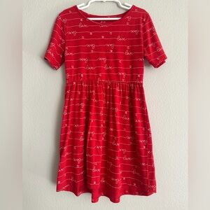 City Streets Red Love Pattern Kids Dress